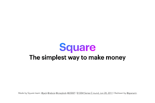 $100M round Square pitch deck — editable Apple Keynote version for your startup