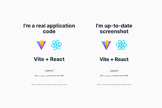 Create up-to-date screenshots of your application