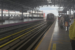 A .gif image having Metro moving and also having mirror selfie videos inside the metro.