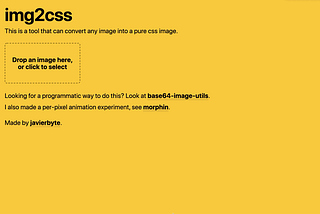 Convert any image to pure CSS.