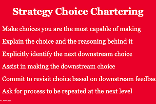 A Primer on Strategy Choice Chartering