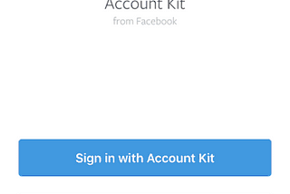 AccountKit from Facebook in iOS