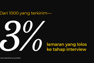 Dari 1000 lamaran, hanya 3% yang lolos ke interview. Karir digital marketing se-seram itu?