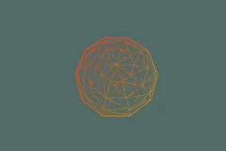 Colored gradient wireframe model in Three.js