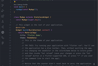 Flutter Counter App Boilerplate Code
