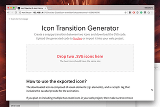 Create 2-state, SVG-powered animated icons