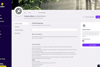 Calyx users can now buy carbon offsets directly from Stellarcarbon. LIVE on Mainnet!