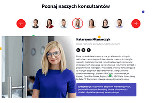 Elementy UI na stronie socjomania.pl