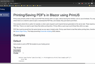 Printing PDF’s in Blazor