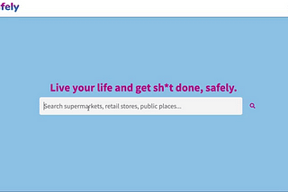 The word “hotdog” being typed out in a search bar under the words “Live your life and get sh*t done, safely.”