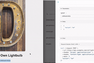 Rapid API Prototyping a Virtual Lightbulb