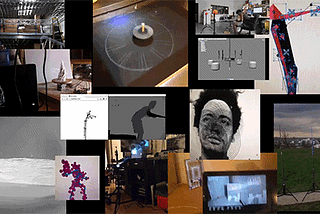 A gif collage of past experiments and demos