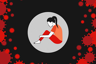 An individual feeling isolated in the era of COVID-19.