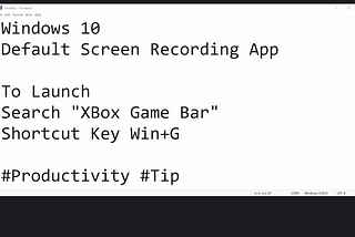 Windows 10 Free Screen Recording App