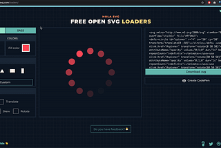 How I Made a Generator for SVG Loaders With Sass and SMIL Options