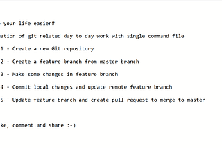 Make life easier — Git automation with single command files