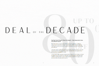 DEAL OF THE DECADE Exhibition Catalog