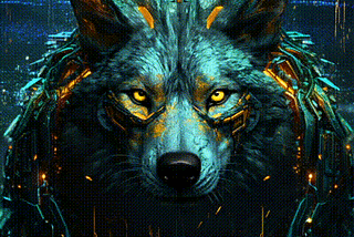 A futuristic wolf