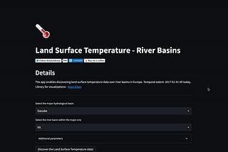 Streamlit App to discover Land Surface Temperature data.