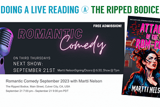 I’m Appearing at The Ripped Bodice LA September 21st!