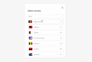 Power Apps — country picker component