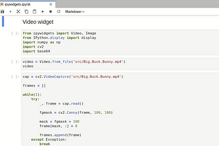 Video streaming in the Jupyter Notebook