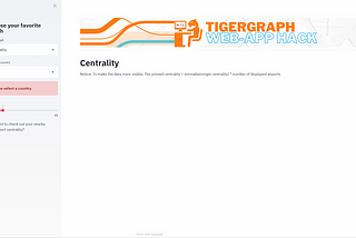 Creating an airport centrality data visualization web application with TigerGraph & Streamlit