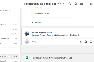 Introducing the @Streak bot for Google Hangouts Chat