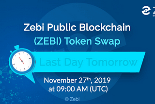 ERC20 ZCO to ZPB ZEBI Token Swap ends tomorrow