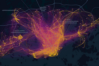 Visualization of Bike Sharing System movements in Helsinki with an interactive flow-map