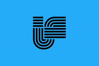 IF’s logo in black, on a blue background. The logo disappears through a series of sweeping movements.