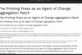 An animated display of the flexible type in action, showing how the type scale shrinks and enlarges in size corresponding to viewport size changes.