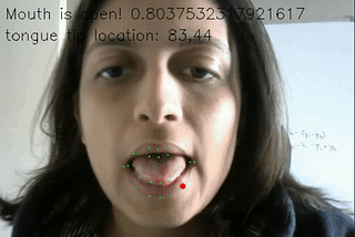 Detect tip of tongue using OpenCV