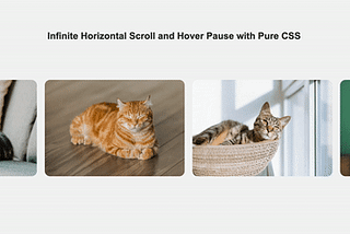 How to create Infinite Horizontal Scroll and Hover-Pause with Pure CSS
