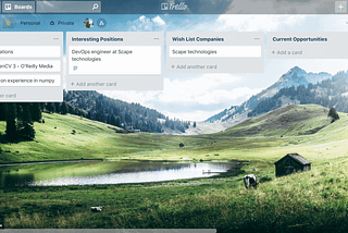 I started a job hunt board in Trello
