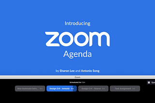 Introducing Zoom Agenda — a UX case study