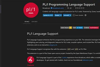 PL/I — The Newest Mainframe Language Code4z Extension