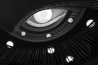 Staircase / eye in library