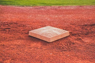 First base on a baseball field