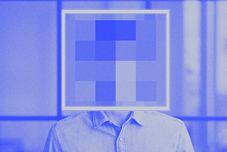 Gif of a man’s face getting pixellated.