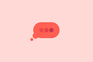 An animated pulsing chat bubble, as if someone is typing a message