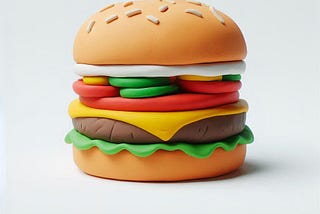 A burger on a white background