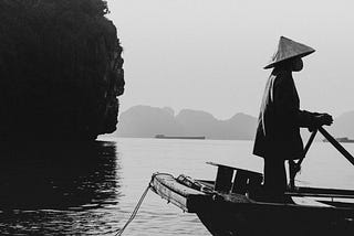 Image of person on boat.