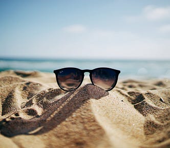 sunglasses on the beach