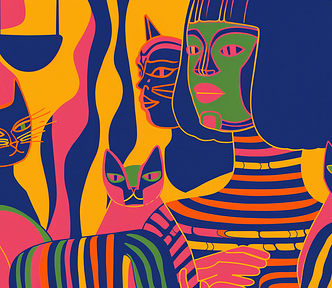 There are lesser-known use cases of Style Reference Codes. /imagine prompt: an illustration of a cyborg with 7 cats — sref 4102558034 — ar 16:9 — v 6.0