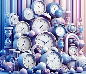 When to apply in Germany: Many clows an watches on top of each other