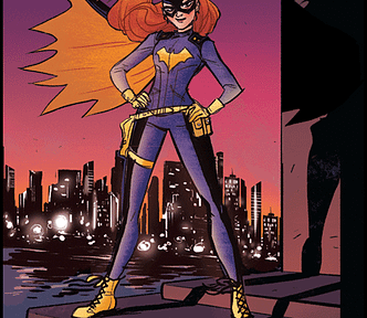 Comics Batgirl with cape fluttering behind her