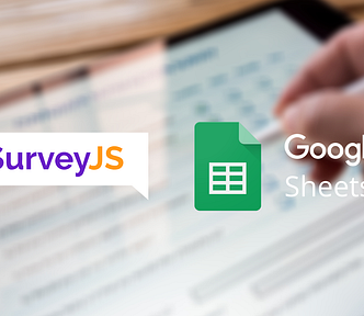 Survey JS logo Google Sheets logo