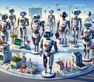 A platter serving: biographer bot, health-bot, research-bot, education-bot, personal-assistant-bot, resume-bot, philanthropy-bot, art-bot and more!