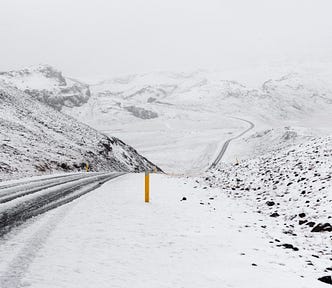 A road covered in snow